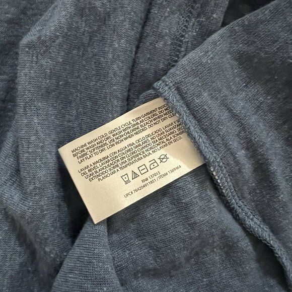 Orvis Top Size XXL Moonlight Blue Slub Linen V Neck Tee 3/4 Sleeve 1389464 - Picture 8 of 10